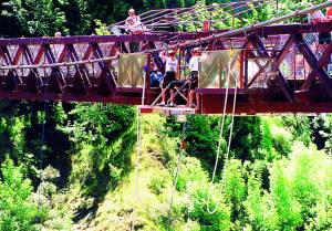 Most na řece Kawarau - zde se narodil bungee jumping