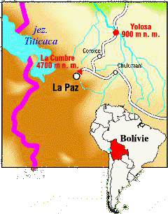 Mapa Bolivie