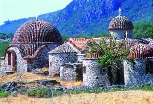 Votivní kostelík u kláštera Leimonos (Lesvos)