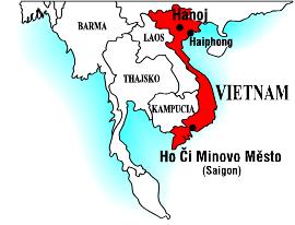 Mapa Vietnamu