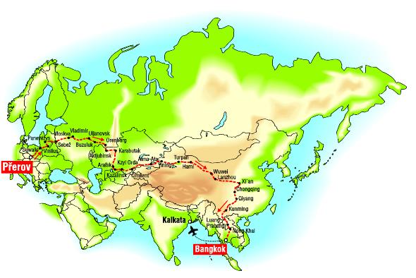 Mapa velké cesty